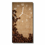 tulup.si Steklena navpična ura Kuhinja za kavo v zrnju rjava 30x60 cm