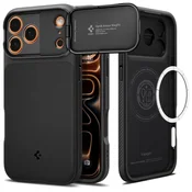 Spigen OVITEK SPIGEN OPTIK ARMOR ZA IPHONE 17 PRO MAGSAFE MAT ČRN ZAŠČITNI OVITEK