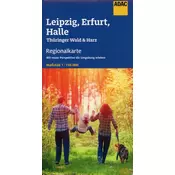 ADAC Regionalkarte Blatt 9 Leipzig, Erfurt, Halle 1:150 000
