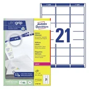 Avery Zweckform etikete L7160-100, 63.5 x 38.1 mm, bele, 2100 etiket/zavitek, A4, za tiskalnik