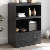 Visoka komoda crna 67 x 39 x 95 cm celicna