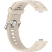 INF Silikonski pašček za Huawei Fit 4 Pro s srebrno zaponko White, (22148755)