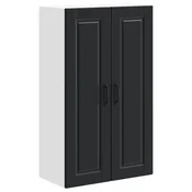 Vidaxl Omarica na steni PORTO Črna 60 x 31 x 100 cm Konstruiran les