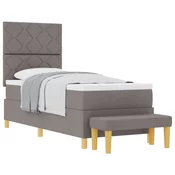 vidaXL vidaXL Vzmetnica z vzmetnico in klopi Taupe 80x200 cm Tkanina, (22083341)