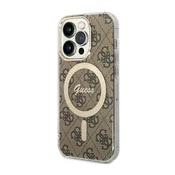 Guess Etui Guess 4G MagSafe na iPhone 14 Pro Max - rjavo