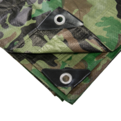 Zaščitno pregrinjalo z rinkami Camouflage, 5 x 8 m