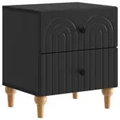 vidaXL vidaXL Nočna omarica s predalom Črna 43 x 34,5 x 48 cm Inženirski les, (5000209783)