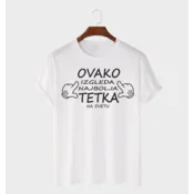 MAFIMI Ženska majica Ovako izgleda najbolja tetka, Bela