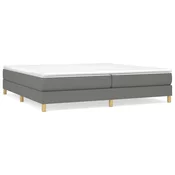 Shumee Box spring posteljni okvir temno siv 200x200 cm blago, (20684270)
