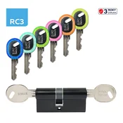 Dvostranska varnostna cilindrična ključavnica RICHTER EURO SECURE R3, Dvostranski vložek 30/35 mm