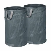 Northix Set 2 vrtni vreči 120L siva vodoodporen UV odporen material