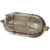 VANJSKA OVALNA ZIDNA LAMPA/MAX 60W/E27/BRUŠENI KROM+MREŽA VK/01049/MC