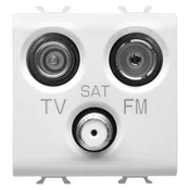 GW vtičnica SAT-TV-FM 2M bela GW10382