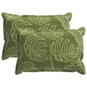 Vidaxl Prevleka za blazino 2 kos HOUTEN Listnati dizajn 50 x 70 cm