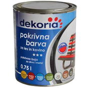 DEKORIA POKRIVNA BARVA ZA LES IN KOVINO - 0,75 L - RDEČA