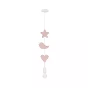 Heart Bs Pendant Lamp 1X20W E27 Iq Kids Pink