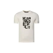 Karl Lagerfeld Majica bež/črna