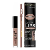 Eveline Tecni mat ruž i olovka za usne Oh! my Velvet Lips 01 Neutral Nude
