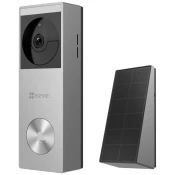Pametno kukalo za vrata EZVIZ s kamero HP3 Pro/ Wi-Fi/ ločljivost 2048 x 1296/ omrežno in baterijsko napajanje/ sivo-srebrna