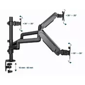 MA-DA3-01 Gembird Podesivi stoni drzac za monitor sa tri ruke, tilt, 17-27 max.7kg