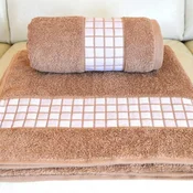 Peškir Squares 50x90cm-braon