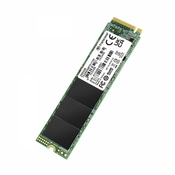 SSD Transcend M.2 PCIe NVMe 250GB 115S, 3200/1300MB/s, PCIe Gen3x4, NVMe, TLC, DRAM-less