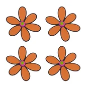 Podstavki za živila - 10x10 cm - 4 kosi - Daisy oranžna