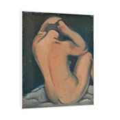 Canvas Slika na platnu Study of a Nude, Mikulas Galanda, Sa ramom, 40 x 50 cm, Beli