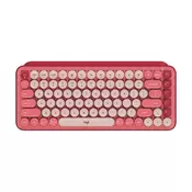 Logitech POP keys bežična tipkovnica s tipkama Emoji, ružičasta (SAD)