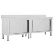 Radni stolovi s kliznim vratima 2 kom 240x50x(95-97)cm cm celik