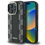 slomart Etui DKNY Checkered Pattern Magsafe za iPhone 16 Pro - črno