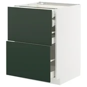 METOD/MAXIMERA Podstav omr 2lč/2nzk/1sre/1vsk prd, bela/Havstorp globoka zelena, 60x60 cm