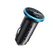 Anker Auto punjac 323, 52,5 W, USB-A 22,5 W, USB-C 30 W, Crni