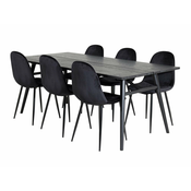 jedilnica set Dallas 1786 (Črna) 75x95x190cm