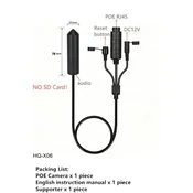 KJB Mini IP kamera za notranji nadzor, 5 MP, 2,8 mm, PoE, brez kartice SD