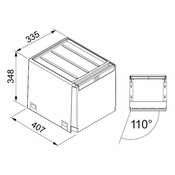 Franke sustav za odvajanje otpada Cube 40, 2 dijelni