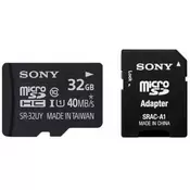 SONY microSDHC UHS-I 32GB - SR32UYA microSDHC, 32GB, UHS U1