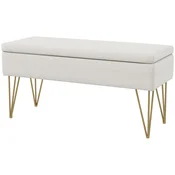 Homestar Klop s shranjevalnim prostorom 100x40x49 cm Krem