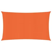 Vidaxl Senčno jadro 160 g/m2 oranžno 2,5x5 m HDPE