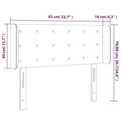 vidaXL Vzglavje z ušesi taupe 83x16x78/88 cm blago