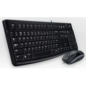 Logitech MK120 Desktop Žicana tastatura, QWERTY standard, Crna