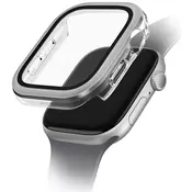 shumee Ovitek za Apple Watch Series 10 UNIQ Voute iz kaljenega stekla, srebrn