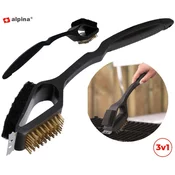 Alpina BBQ 3v1 krtača za žar, 38 cm, črna