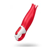 Satisfyer Power flower Klitoralni stimulator, 12 funkcija vibracije, 18.5 cm, Vodootporan, Crveni