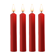 Ouch – Teasing Wax Candles, 4 kos - Rdeča