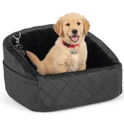 Costway Avtosedež za pse za male in srednje živali črne barve