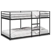Vidaxl Dvoposteljna postelja brez vzmetnice črna 107x203 cm jeklo