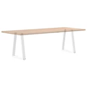 Noge za jedilno mizo v obliki črke V, 2 kosa, bele barve, 50x(72-73,3) cm, jeklo