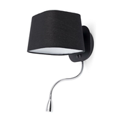 SWEET BLACK ZIDNA SVJETILJKA  WITH LED READER 1 X E27 60W