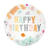 Folijski balon Happy Birthday Muce – 45 cm